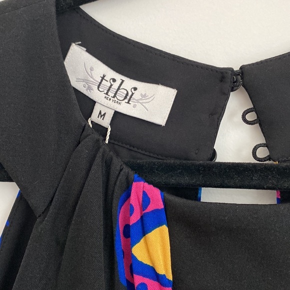 tibi New York Sleeveless Multi Print Silk Dress Medium NWT - Picture 5 of 16